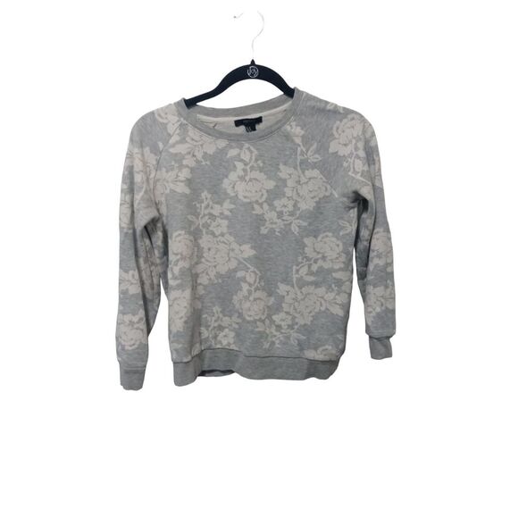 Forever 21 Women's Gray Floral Print Medium Sweater - Picture 1 of 5